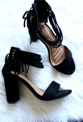 Braided Heels in Black