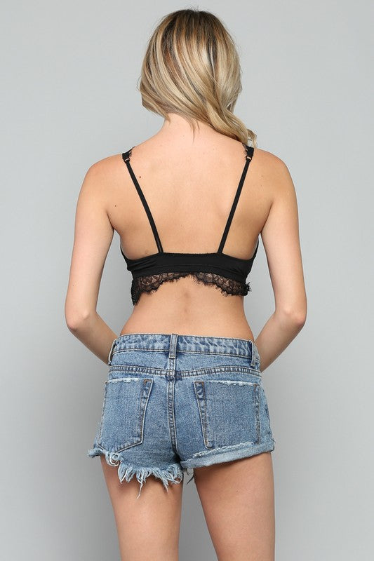 Luxe Velvet Lace Bralette - Knitted Belle Boutique