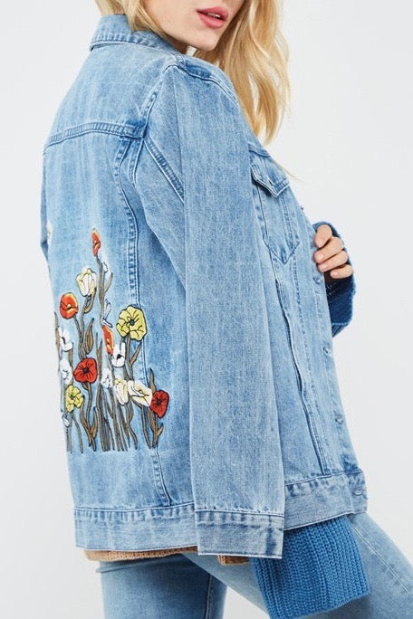 Marisol Embroidered Denim Jacket
