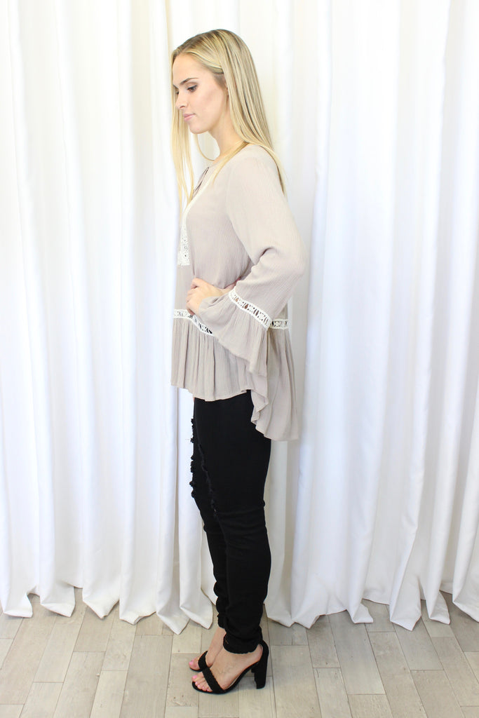 Olivia Top in Taupe