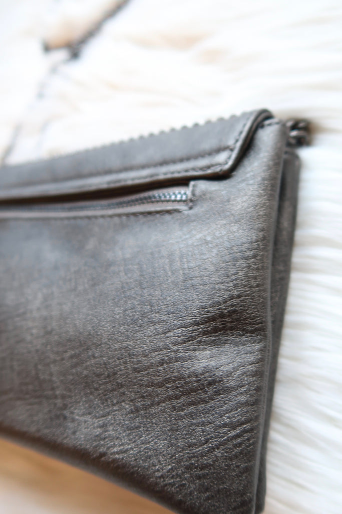 Backstage Babe Studded Crossbody in Pewter