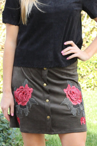 Sabrina Denim Skirt with Detachable Waist Detail