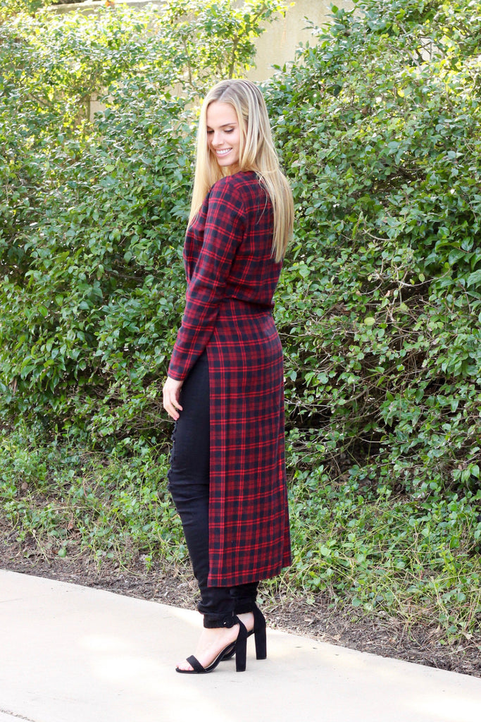 Carly Maxi Top in Plaid