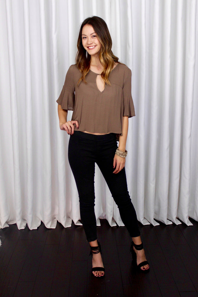 Becca Top in Taupe