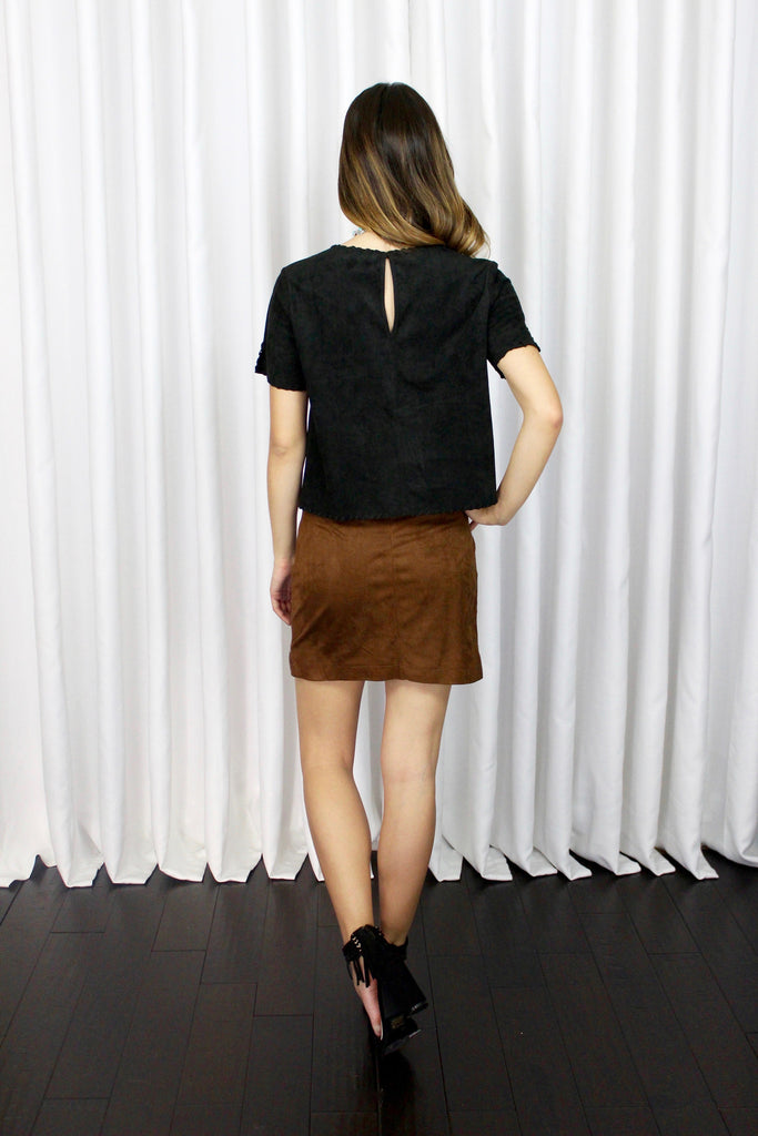 Chelsea Suede Cropped Top