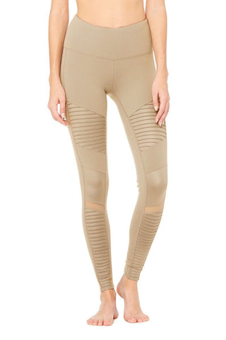 High Waist Moto Legging - Black Performance Leather/Black Glossy - ALO –  Silver & Gold Boutique
